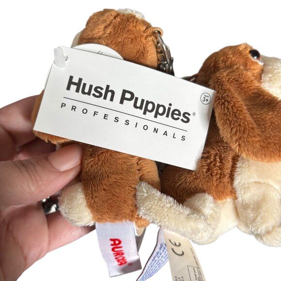 Hush Puppies Plush Basset Hound Dog and 2 Mini Keychain Set Stuffed Animals - Picture 10 of 11